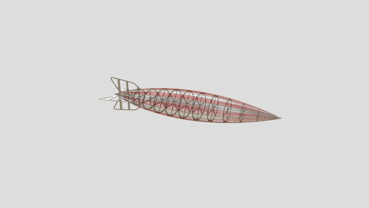 Vzducholoď - dětské svítidlo 3D Model