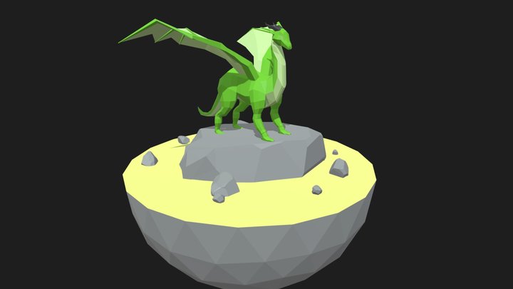 Low Poly - Dragon 3D Model