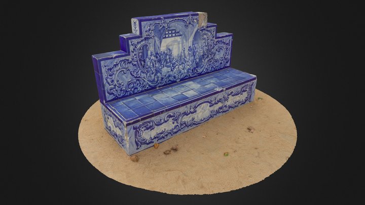 Tiled Bench 3D Model