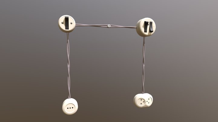 Soviet Electric Outlets set 01 3D Model