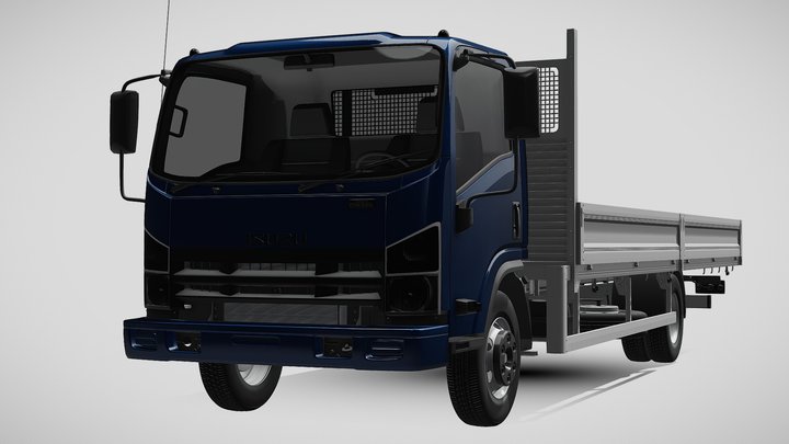 Isuzu NPR Rigid Body Truck 2021 3D Model