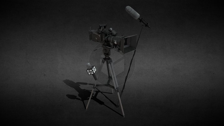 Cinema Film Camera Set 3D Model