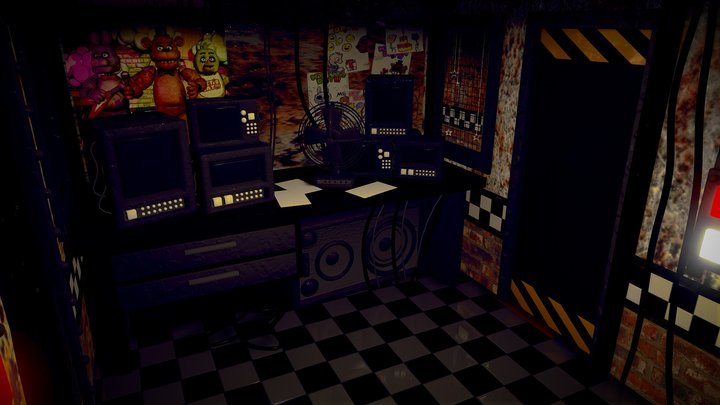 Fnaf 1 Map 3D Model