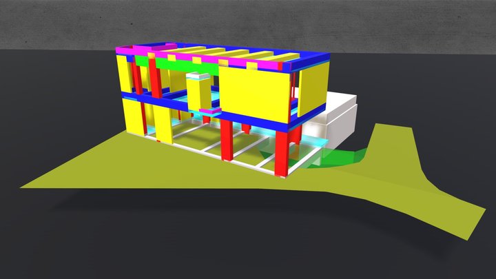 2017c T邸(沖縄)プラソ建築設計事務所 3D Model
