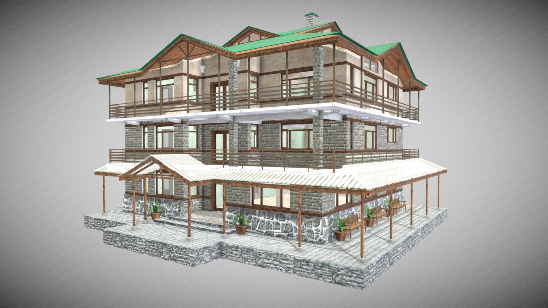 3D model Dev House - This is a 3D model of the Dev House. The 3D model is about a model of a house.