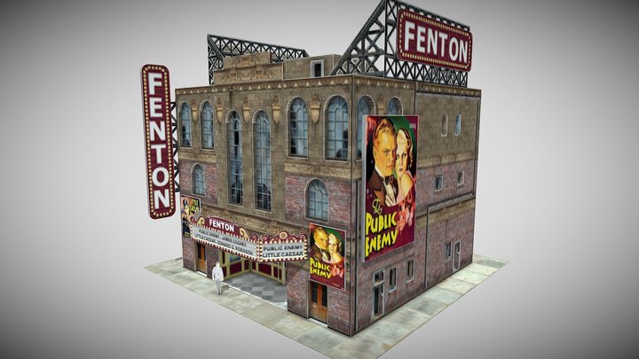 Fenton Movie Theater - by Papermau 3D Model