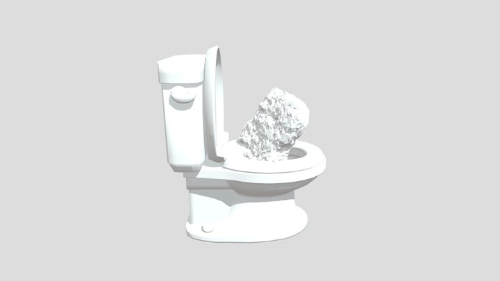 Chiken Nugget toilet without texture 3D Model
