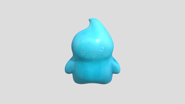 Blue Glow Creature 3D Model