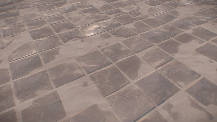 Stylized pavement floor 3D Model