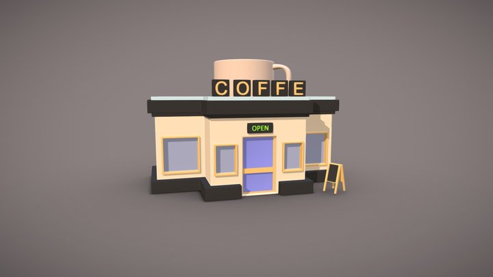 Coffee Shop – Kostenloses 3D-Modell STL
