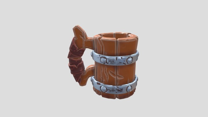Old Beer Mug 3D Model