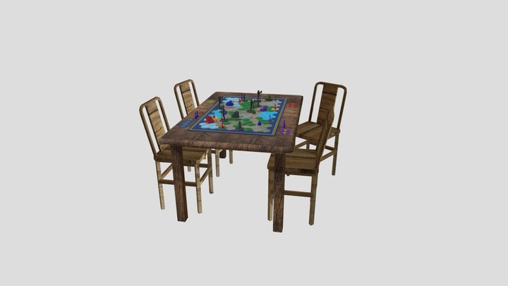 Kingdom Clash Board Game Models 3D Model