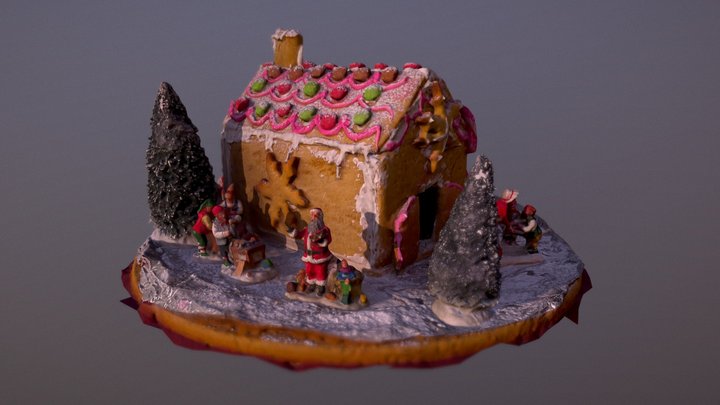 Christmas gingerbread house 3D Model