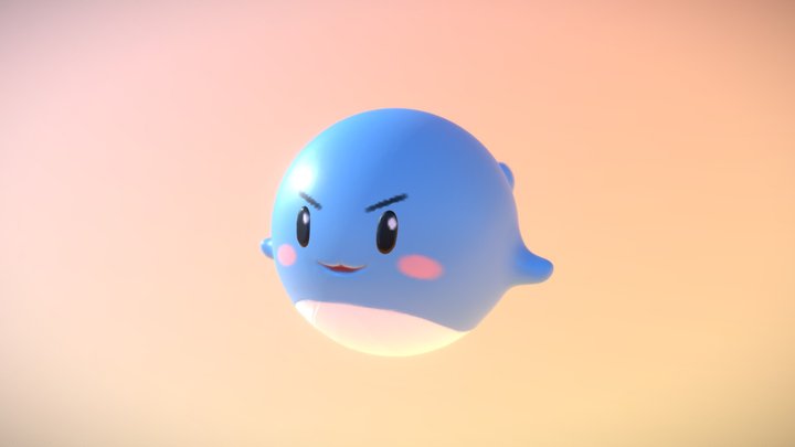 Cute Whale (School Assignment) 3D Model