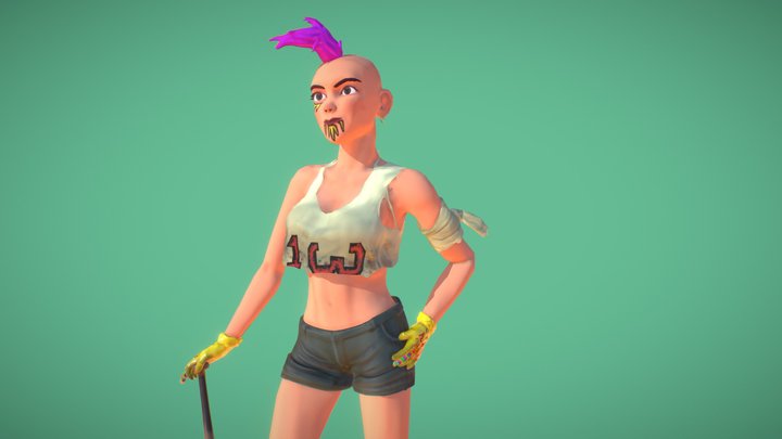 Tank Girl 3D Model