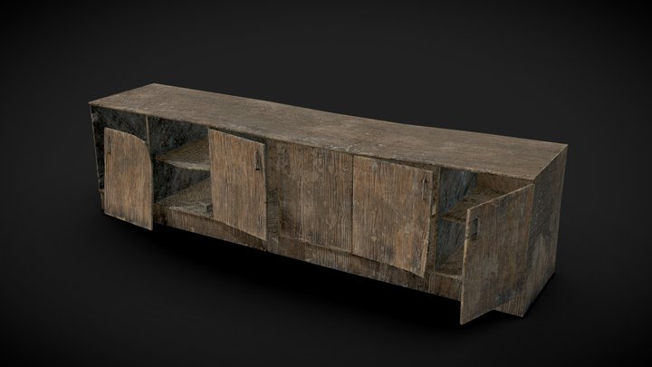 Vintage Wooden Cabinets – Free 3D Model STL