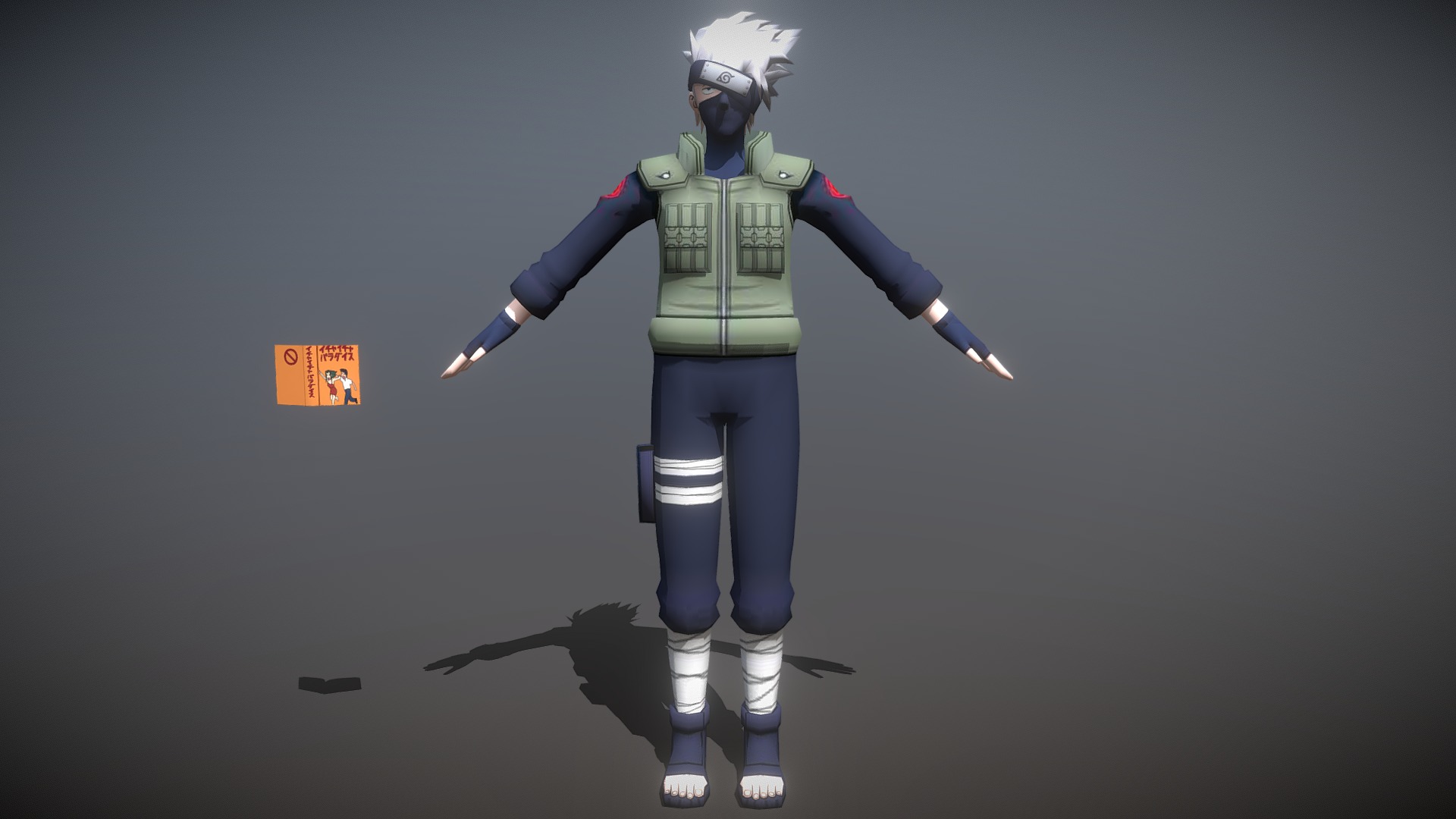 3D model Hatake Kakashi - This is a 3D model of the Hatake Kakashi. The 3D model is about a toy action figure.