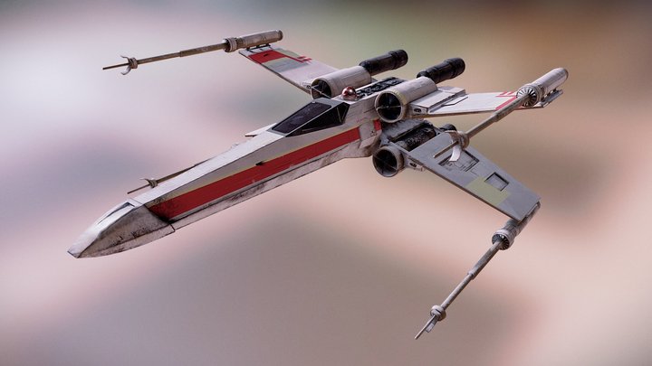 Game ready X-wing fighter - Star Wars 3D Model
