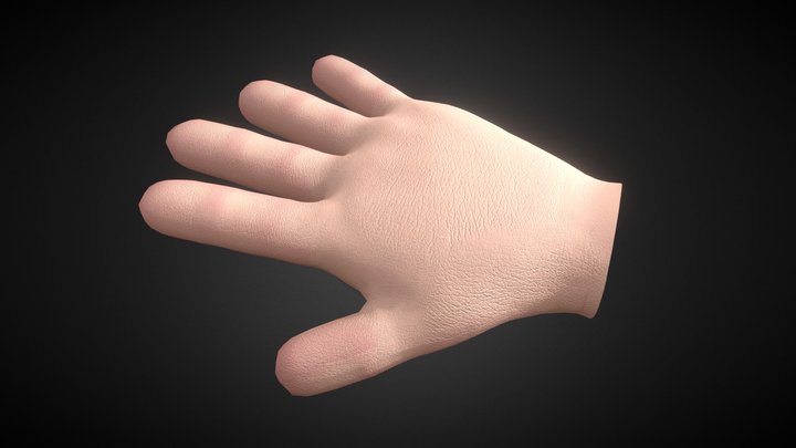 Hand Low-Poly Stylized VR (Rigged) 3D Model