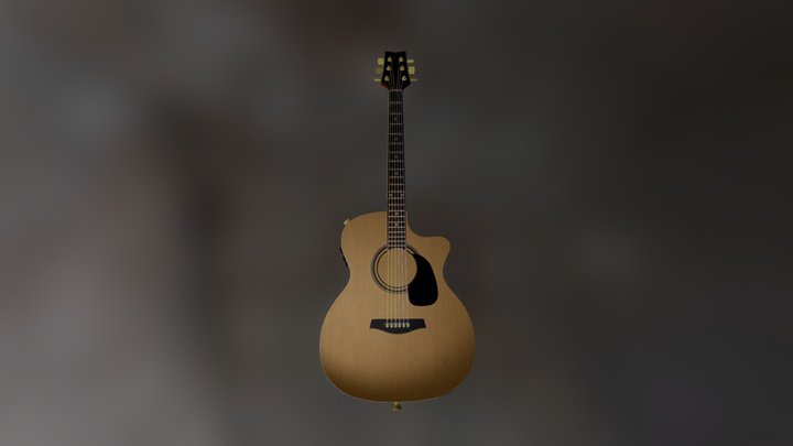 Acoustic-electric guitar 3D Model