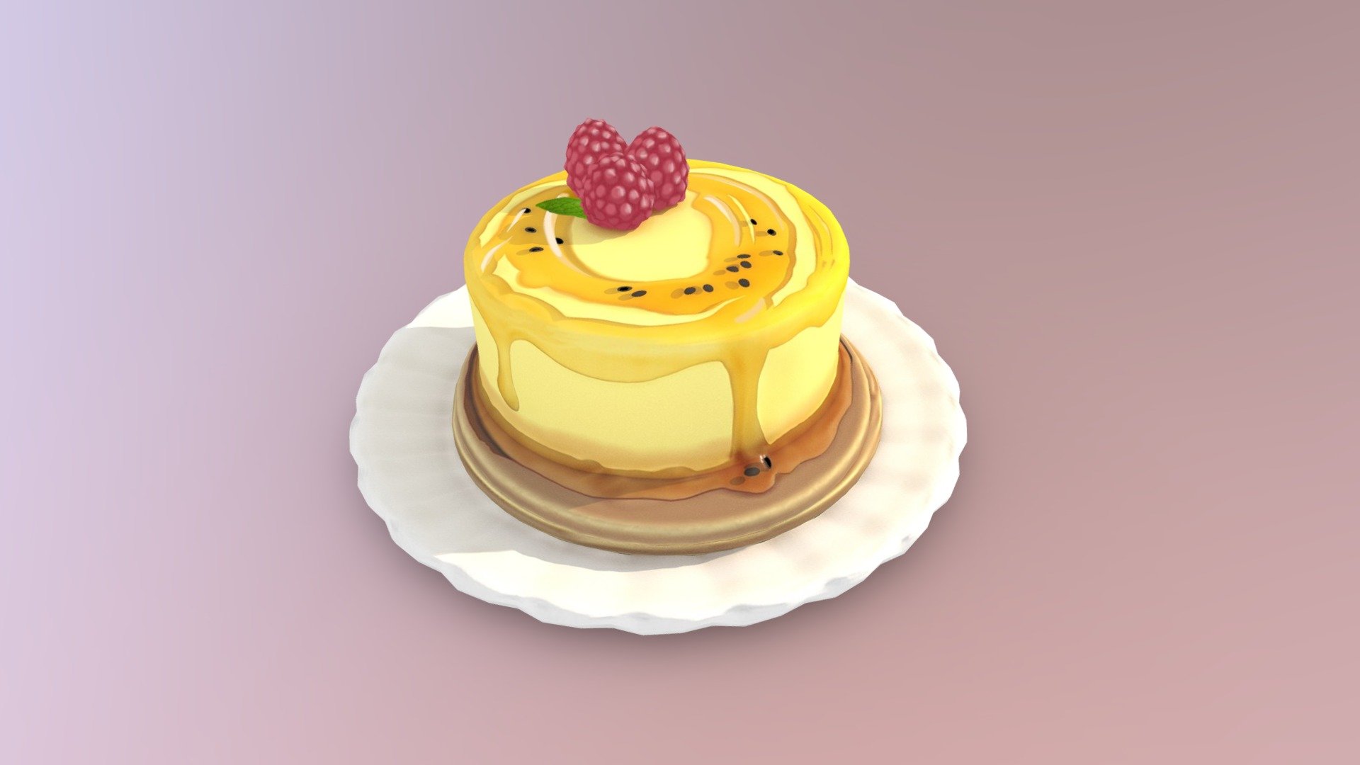 Passion Fruit Mousse with Pancakes