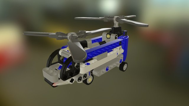 LEGO Technic 42020 Twin Rotor Helicopter 3D Model