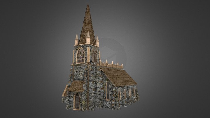 Autumn Church Model 3D Model