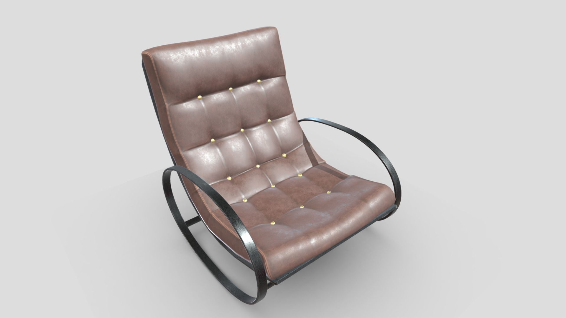 3D model Arm Chair 16 - This is a 3D model of the Arm Chair 16. The 3D model is about a brown leather chair.