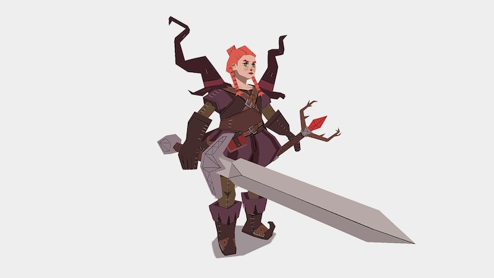 Warrior witch 3D Model