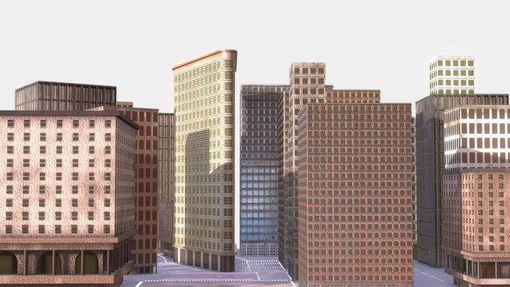 Newyork city Flatiron building 3D Model