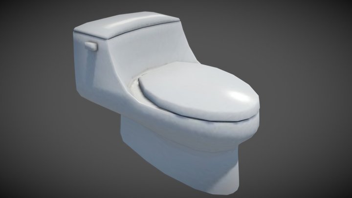 Super Low Poly Toilet 3D Model