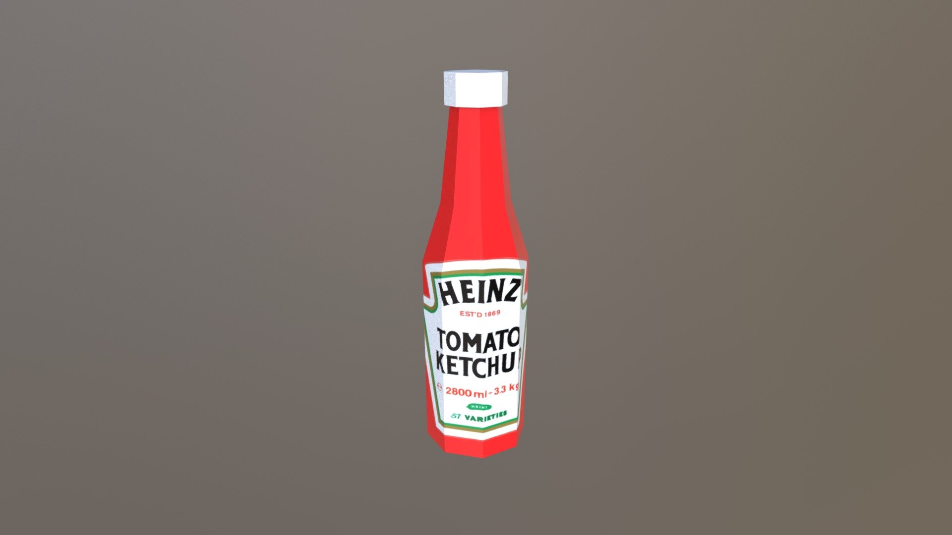 Lowpoly Ketchup Bottle