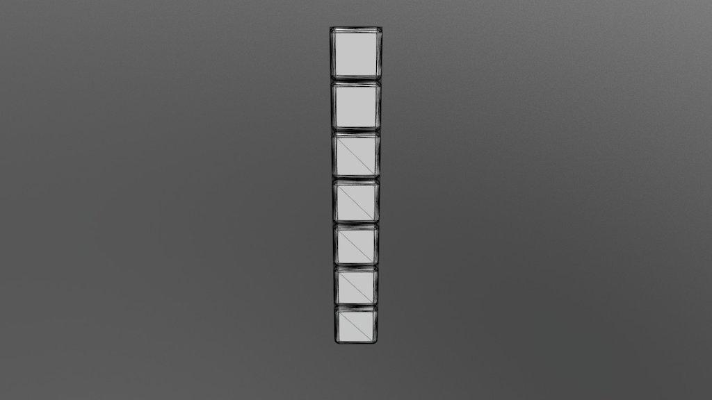 Pewter Padded Wall Column — Sketchfab embed 3D viewer