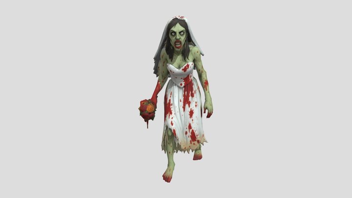 Zombie woman 3D Model