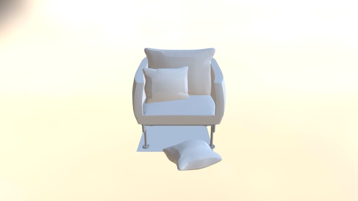 Armchair 06 3ds 3D Model