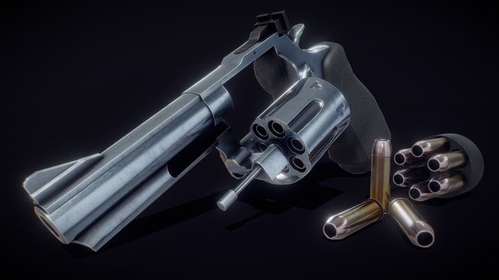 .357 Magnum Revolver 3D Model