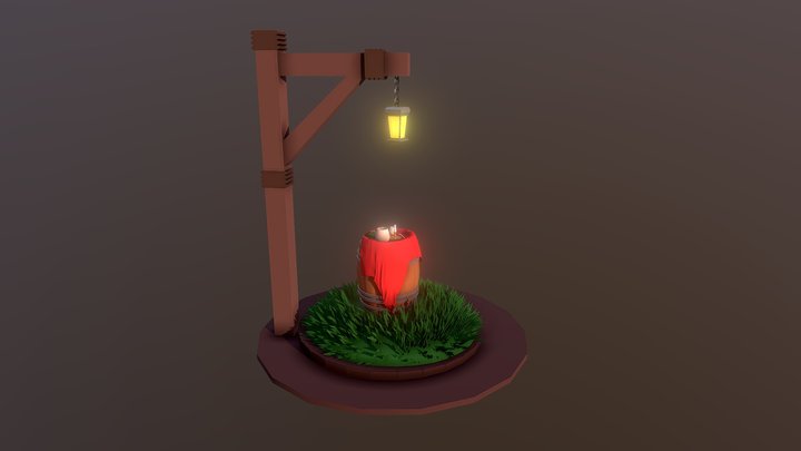Barrel scene 3D Model