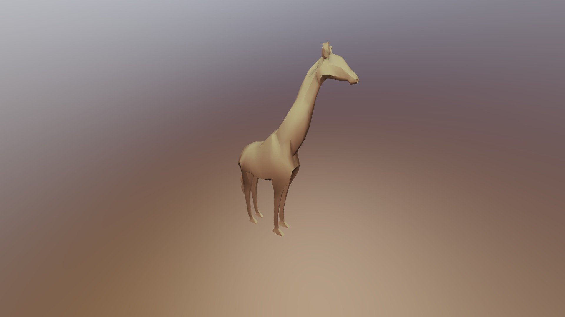 Low Poly Giraffe Low-poly 3D model
