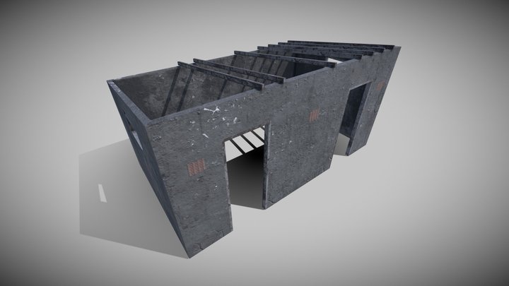 Ruin Building - Low Poly Game Ready 3D Model