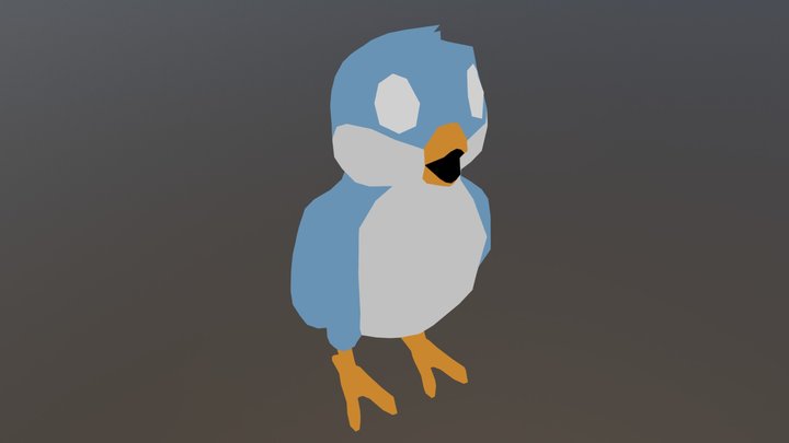 Cartoon Bird 3D Model