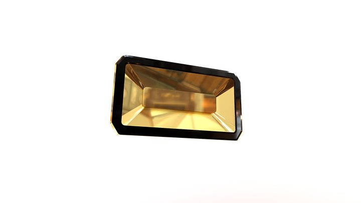 Gold Screen Holder Frame w/ Back 3D Model