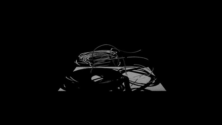 Black cables 3D Model