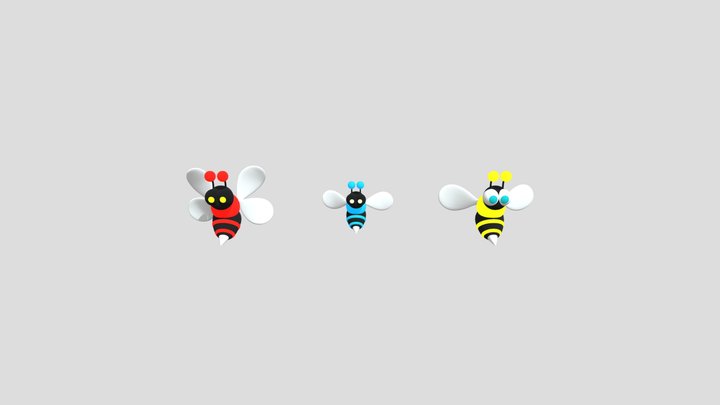 Bees 3D Model