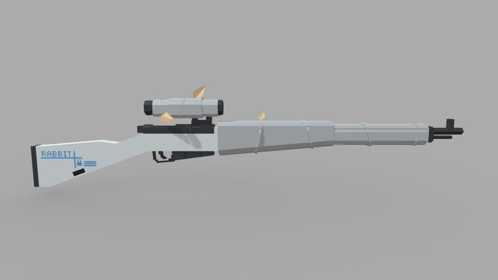 RABBIT Type-39 Rifle - Kasumizawa Miyu 3D Model