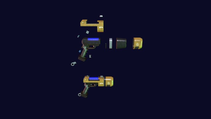 Gun 3D model 3D Model