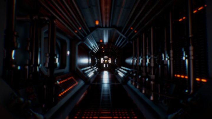sci-fi tunnel 3D Model