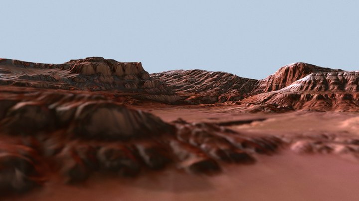 [Mars] A Rocky Area (WorldMachine Terrain #3) 3D Model
