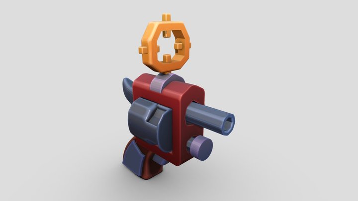 Stylized Gun Prop 3D Model