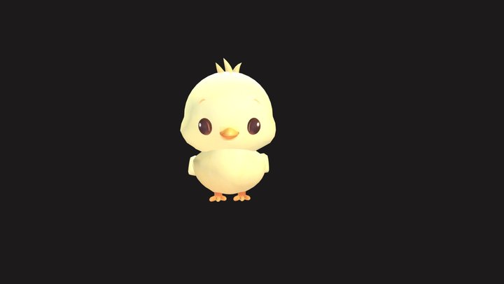 Cute Chick Model. 3D Model