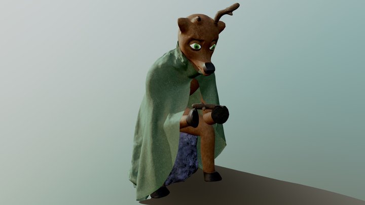 Sad Bambi 3D Model